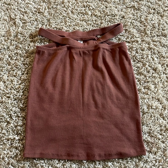 BP. Brown Knit Halter Tank Top - Picture 1 of 3